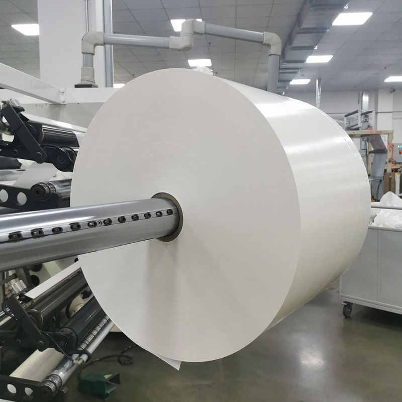 25um helderwitte PET / acryloplosmiddelkleefstof / 80 g witte voering