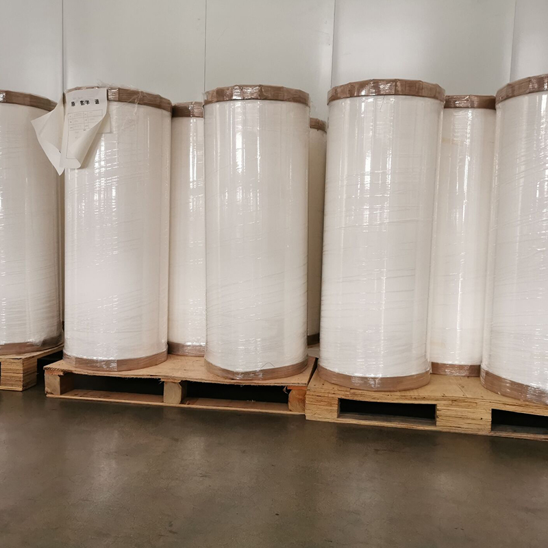 25um helderwitte PET / acryloplosmiddelkleefstof / 80 g witte voering