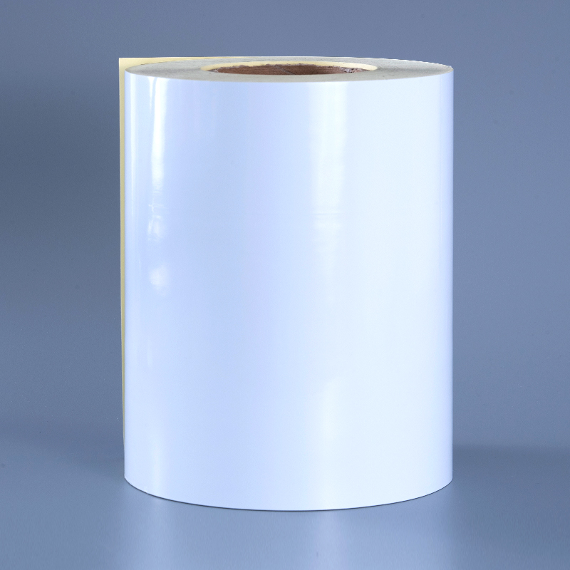 50mic glanzend wit polyesterfilm zelfklevend label met verwijderbare lijm Alcoholbestendig en bestand tegen hoge temperaturen
