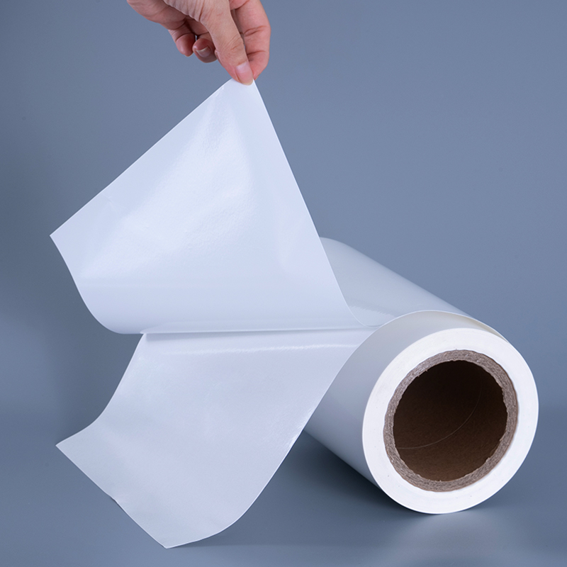 25mic glanzende PET-vinylfilmlabelmaterialen met acrylkleefstof Jumborol voor inkjetprinten