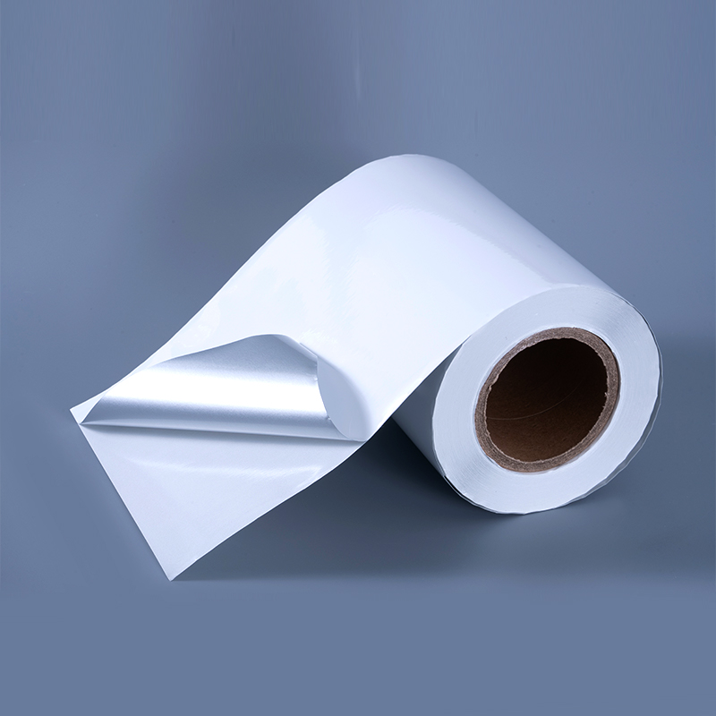 25mic glanzend wit gealuminiseerd polyesterfilm zelfklevend label met acrylkleefstof op waterbasis voor inkjetprinten