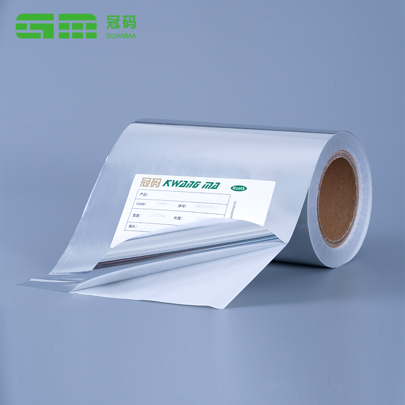 50mic glanzend zilver PP zelfklevend papier jumborol met bandenlijm